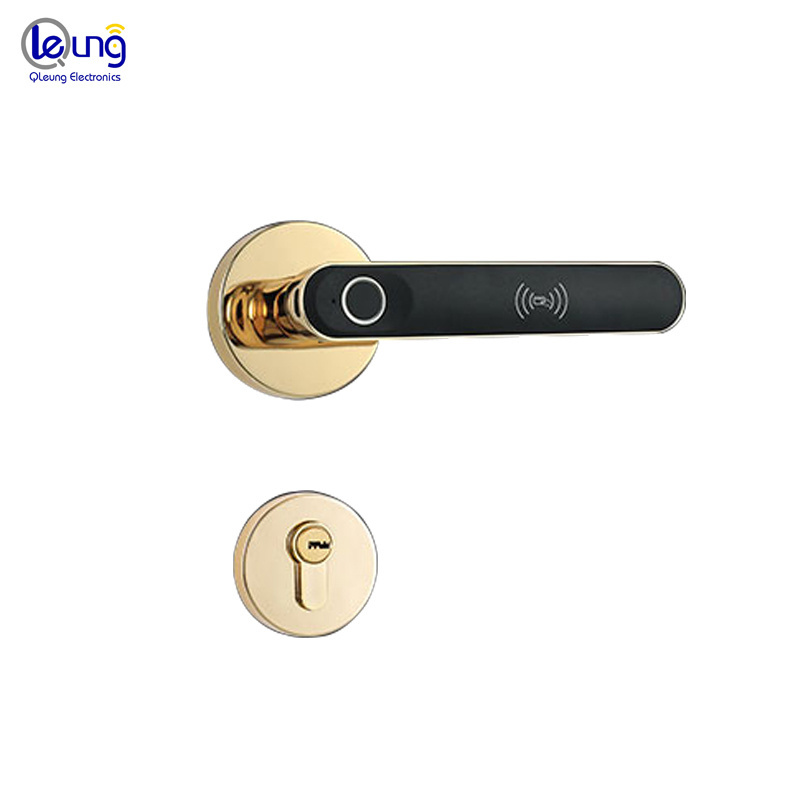 Handle Bedroom Smart Door Lock Bluetooth Biometric Finger Print App Control Smart Tuya Lock Card Key RFID  Locks