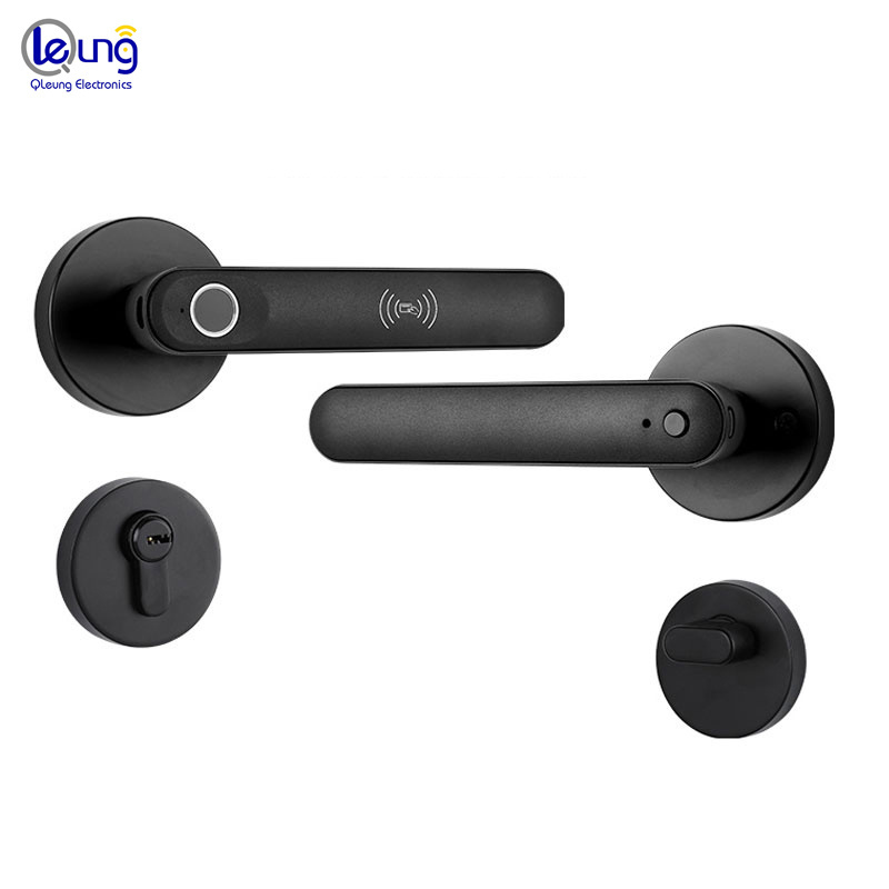 Handle Bedroom Smart Door Lock Bluetooth Biometric Finger Print App Control Smart Tuya Lock Card Key RFID  Locks