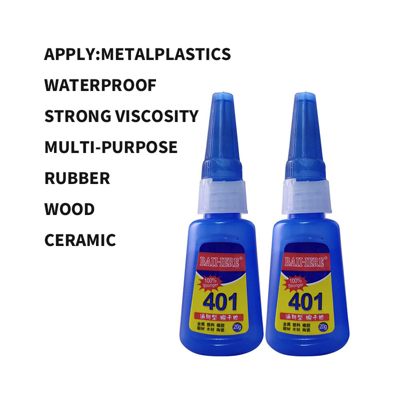 Custom Industrial wood Grade Metal Rubber Multi Liquid Plastic Wood Adhesive Glue  401 Super Glue Adhesives