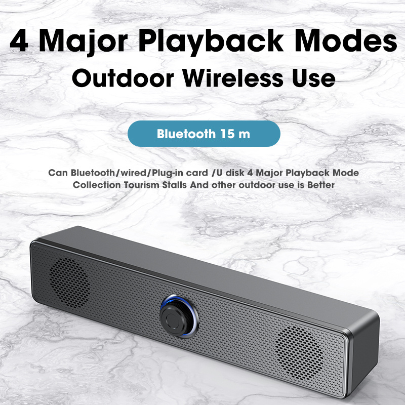 2023 Mobile Phone Accessories Popular Mega Bass BT Wireless Speaker Computer Sound Bar Home Theater Speakers PC TV Speaker