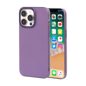 Gloss Hardshell Purple Phone Case For Women Slim Fit Non-yellowing PC Case