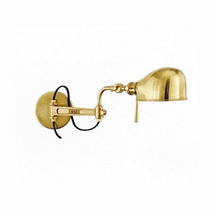 1:12 scale Brass Doll House arm Wall Lamp LED/12V Mini Swing Wall Sconce Lamp