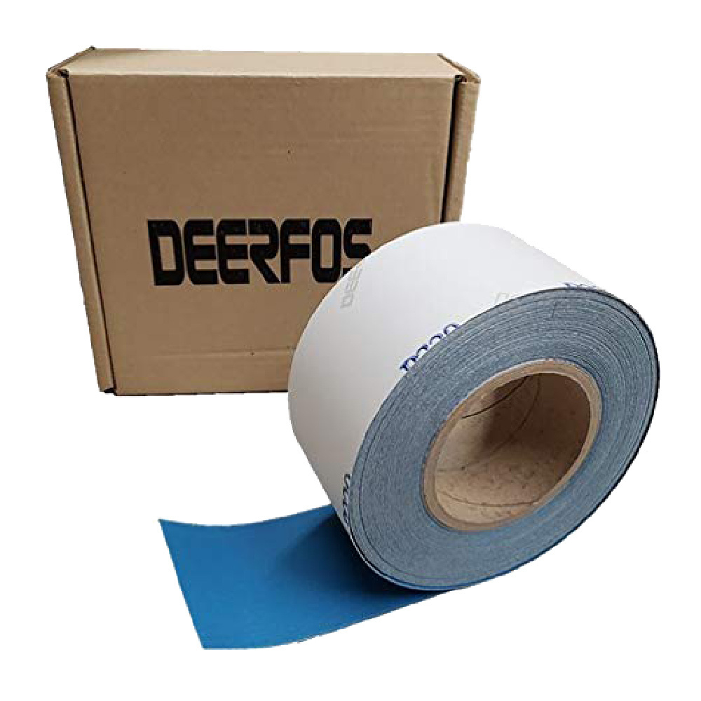 Deerfos SA331 Blue Premium 36Grit Longboard Continuous Roll Sticky Back PSA Sandpaper for Auto, Wood, Metal