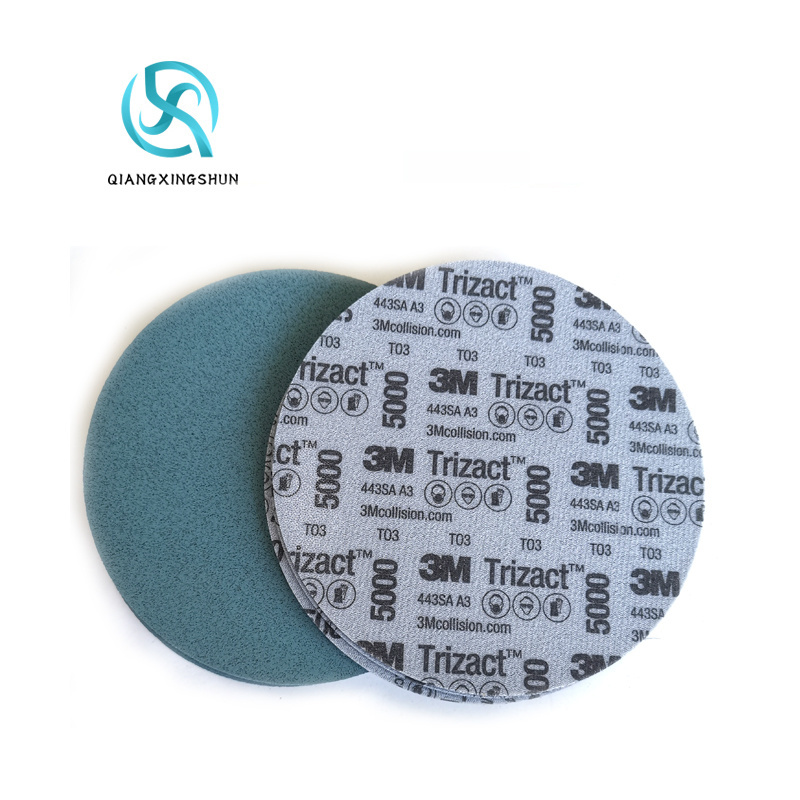 3m trizact hookit 30662 5000 grit wet and dry foam sanding discs foam disk