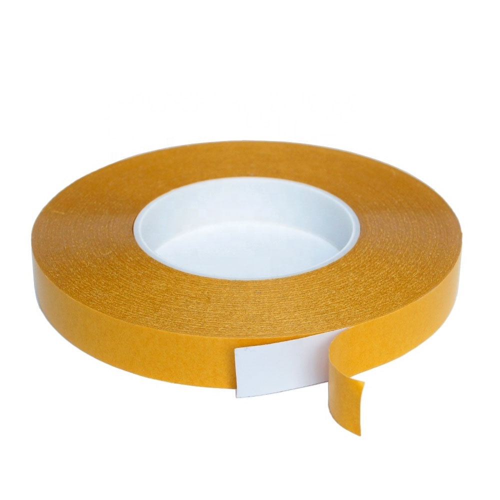 Recyclable High Viscosity Heavy Duty Mounting Yellow Liner White Color PVC Base Double Sided PVC Self Adhesive Tape