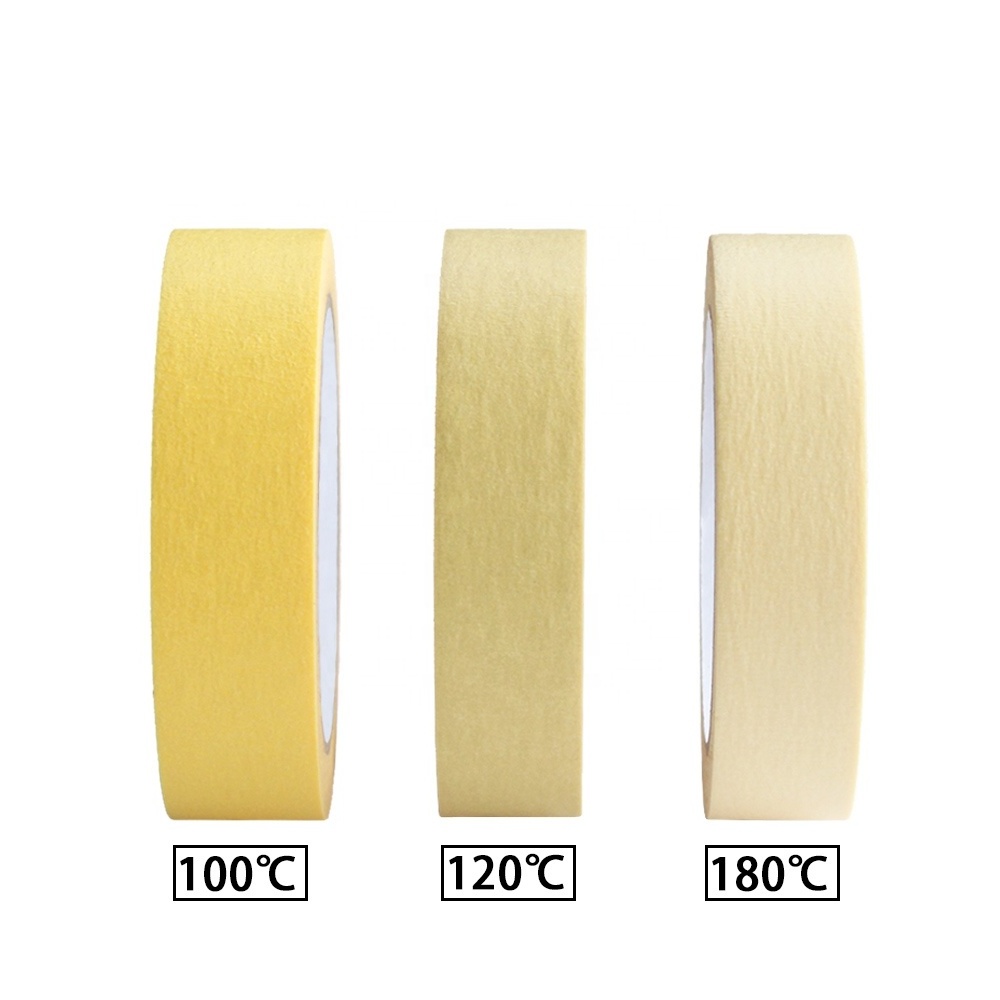 Recyclable High Temperature Resistant No-Residual Automotive Spray Paint Crepe Paper Masking Self Adhesive Tape