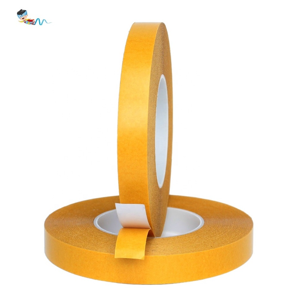 Recyclable High Viscosity Heavy Duty Mounting Yellow Liner White Color PVC Base Double Sided PVC Self Adhesive Tape