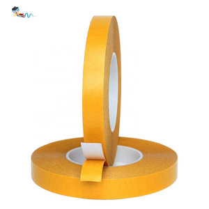 Recyclable High Viscosity Heavy Duty Mounting Yellow Liner White Color PVC Base Double Sided PVC Self Adhesive Tape