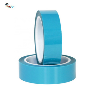 Recyclable Heat Resistant Polyester PET Film Base Material No-Residual Refrigerator Blue PET Holding Self Adhesive Tape