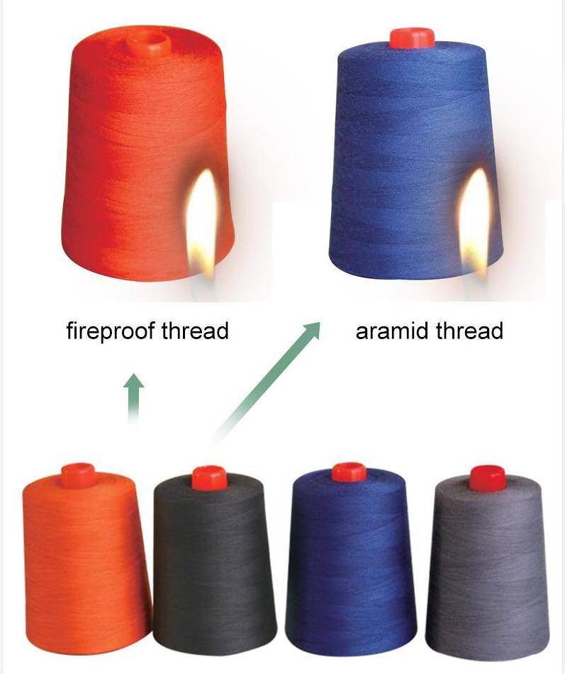 UL Certified Embroidery Sewing Thread No. 80 Ne 45/2 thread Aramid  Flame Retardant Sewing Thread For  Clothes