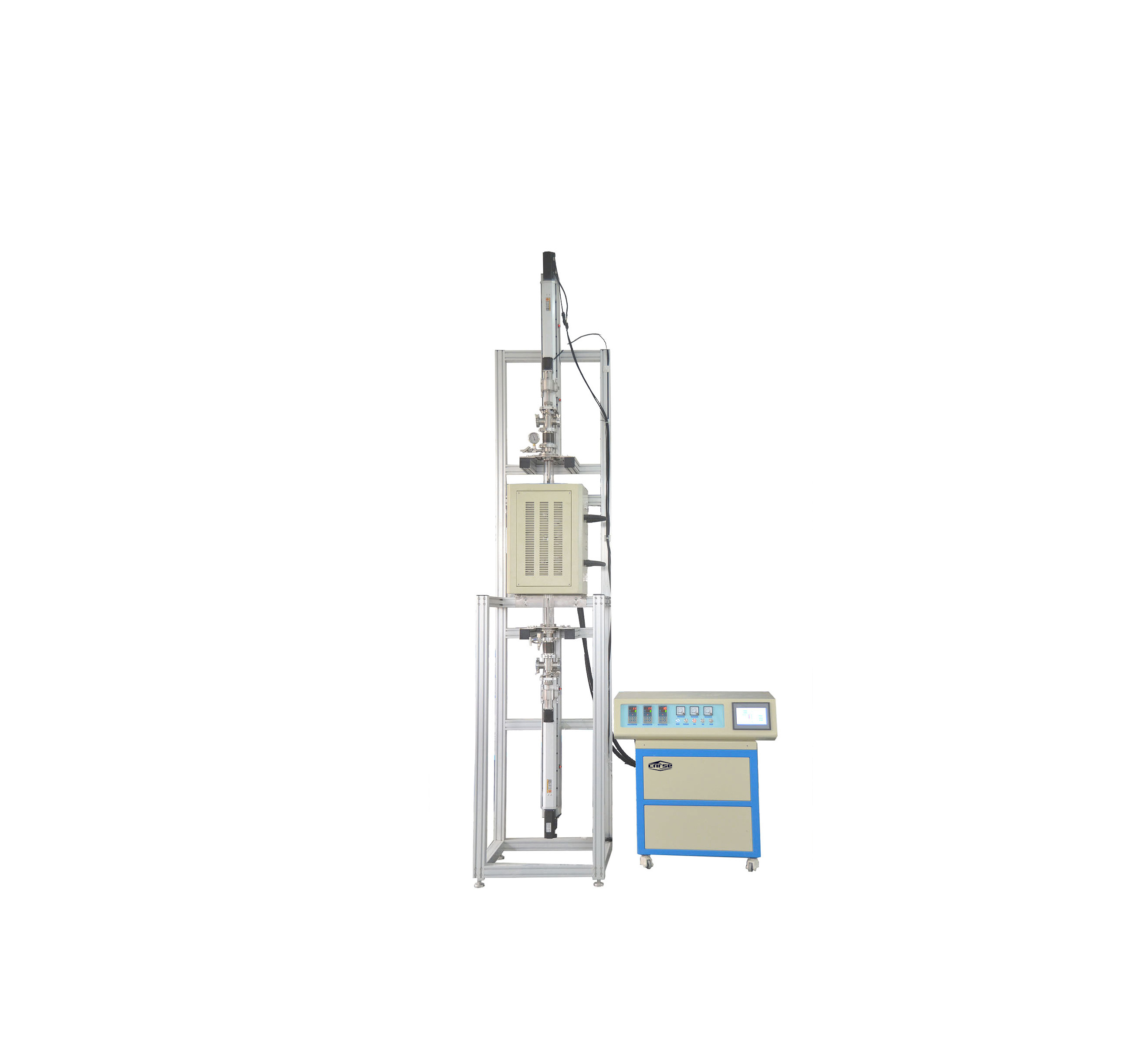 Laboratory three heating zones Bridgman Crystal Growth Tube Furnace with Hanging Wire Mechanism Up to 1200C