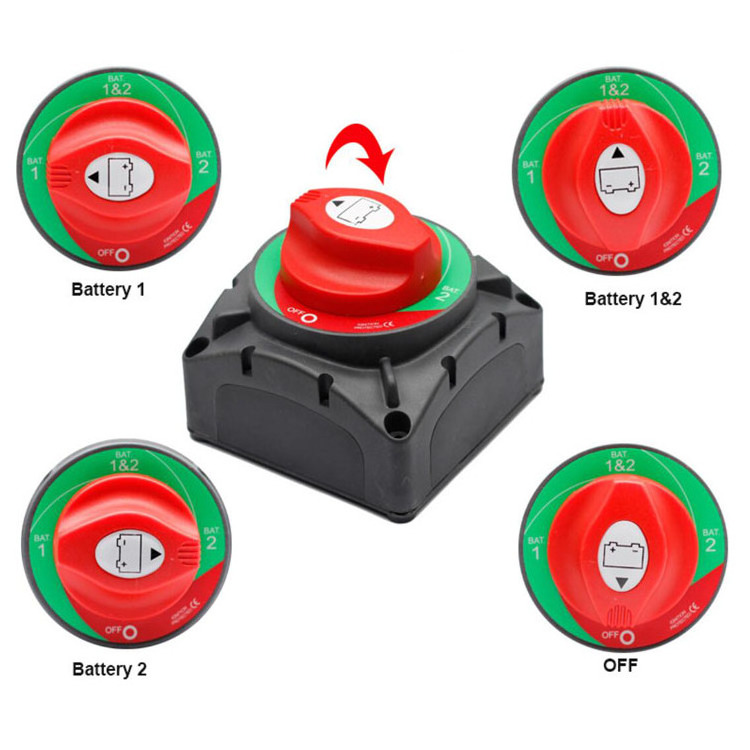 Dual Battery Selector Switch Power Switch for 2 batteries