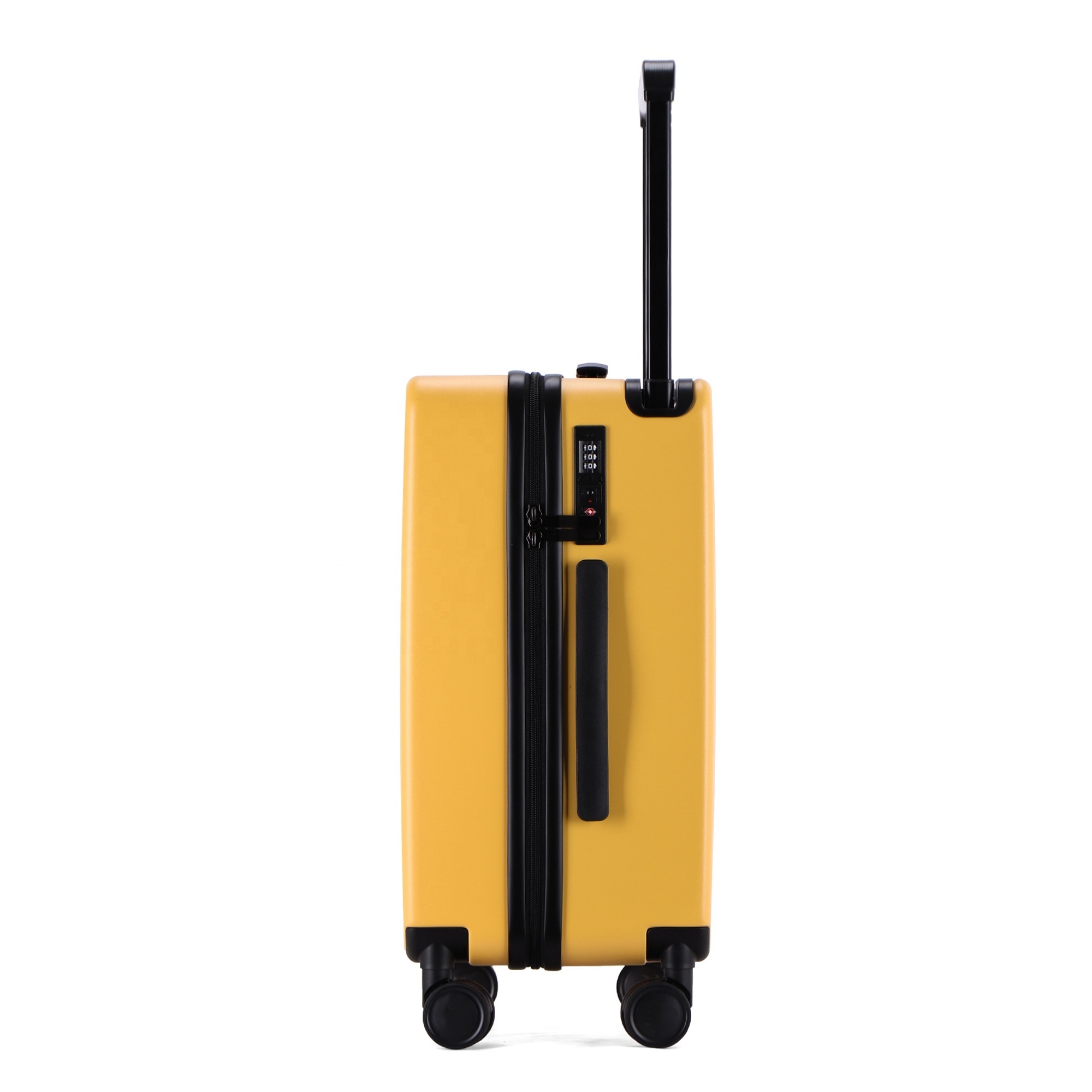 2024 New Exclusive Double Silent Spinner Wheels 100% PC Travel Suitcase Wide Trolley Luggage With Built-in TSA Lock