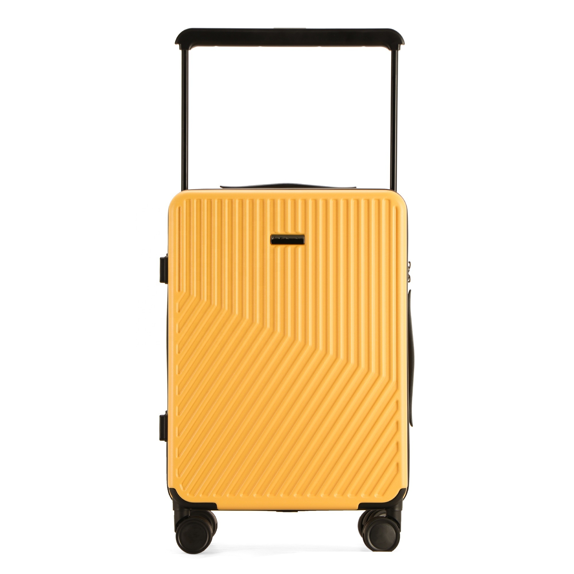 2024 New Exclusive Double Silent Spinner Wheels 100% PC Travel Suitcase Wide Trolley Luggage With Built-in TSA Lock