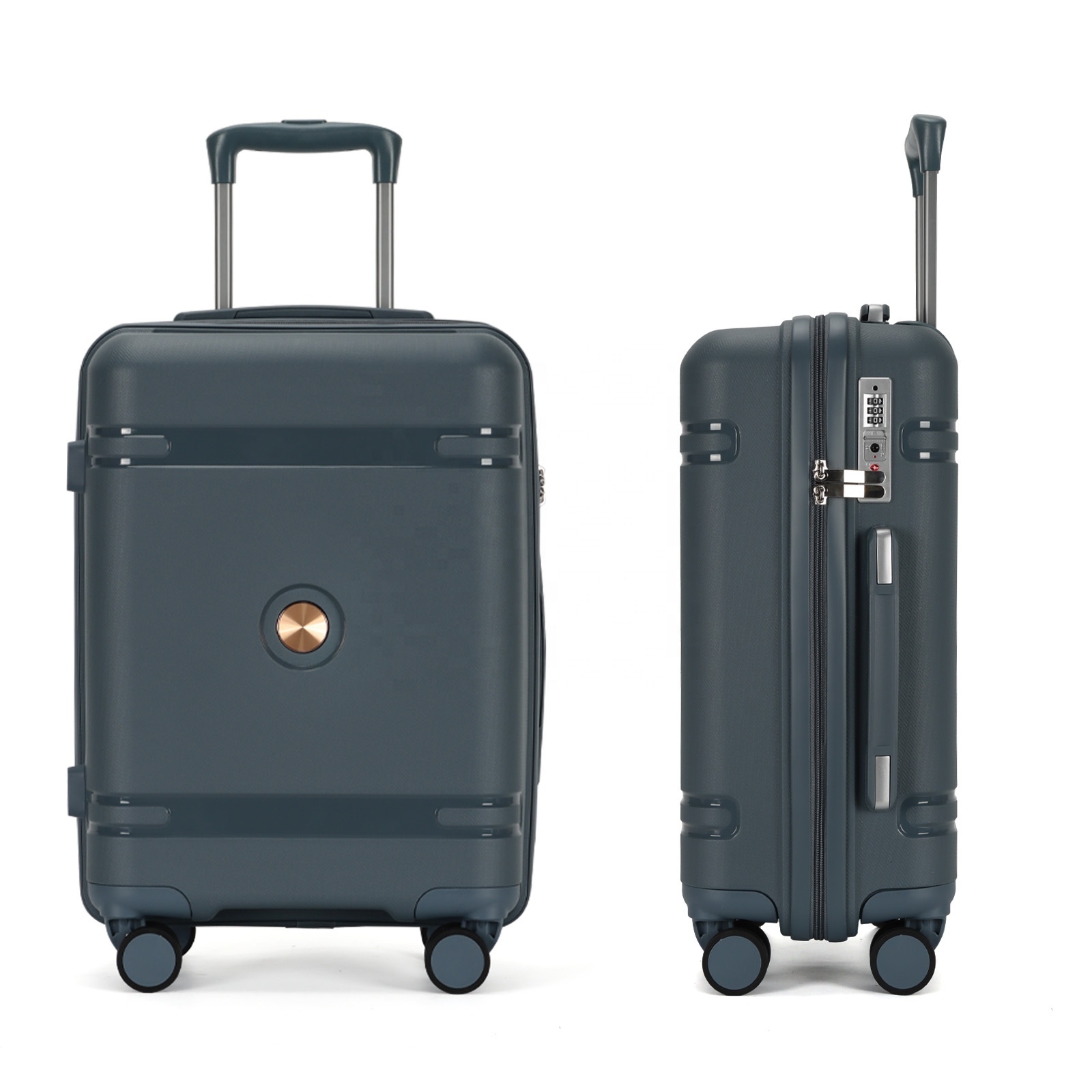 Emay New Exclusive 4 Wheels Travel Durable PP Trolley Luggage Suitcase Set