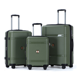 Emay New Exclusive 4 Wheels Travel Durable PP Trolley Luggage Suitcase Set