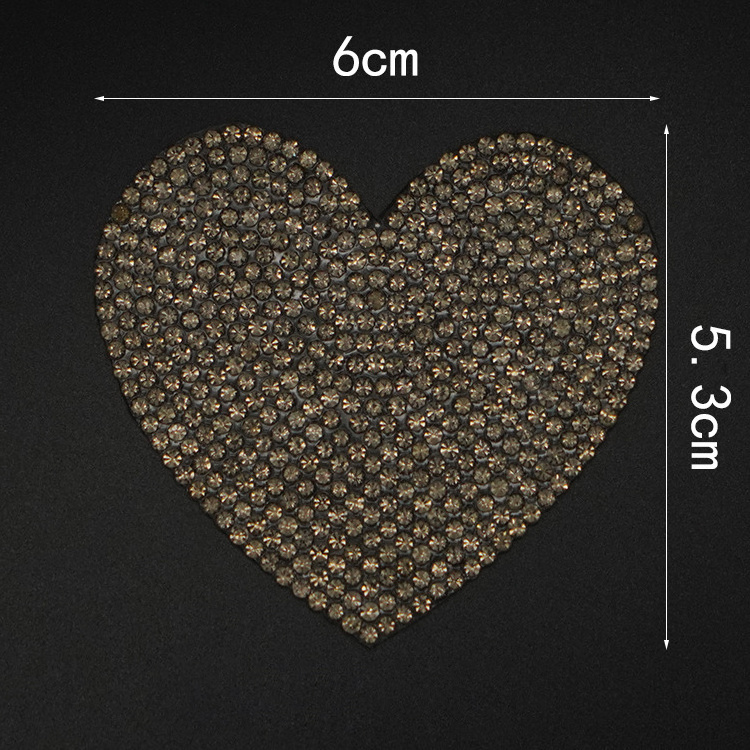 Hotfix Heart Elegant Jewelry Rhinestone Beads Adhesive Flat Back Heat Transfer Bulk Rhinestones Wholesale For Jumpsuit Women