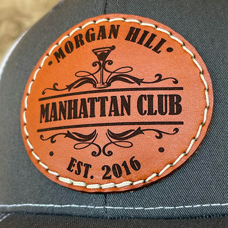 Custom Logo PU Leather Label Sew On Hat Brand Name Label Wholesale Embossed leather jean label Leather Patch