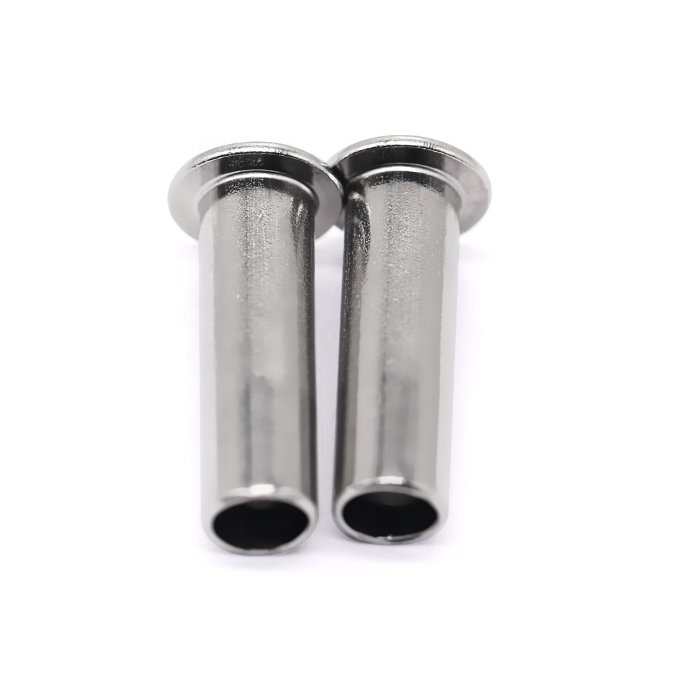 High Quality Wholesale Bright M6 Flat Head Stainless Steel Semi Tubular Rivets For Furniture