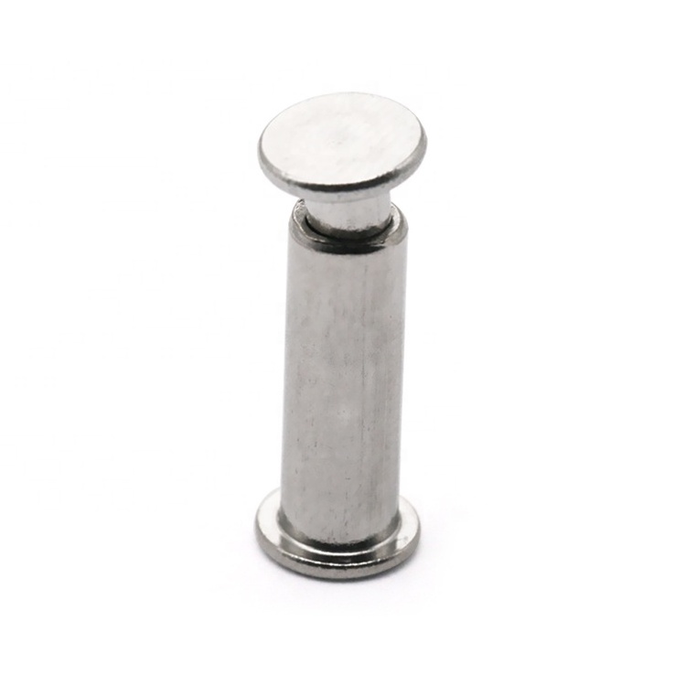 High Quality Factory Remaches 304 Stainless Steel Rivet Flat Head Male and Female Double Cap Rivets