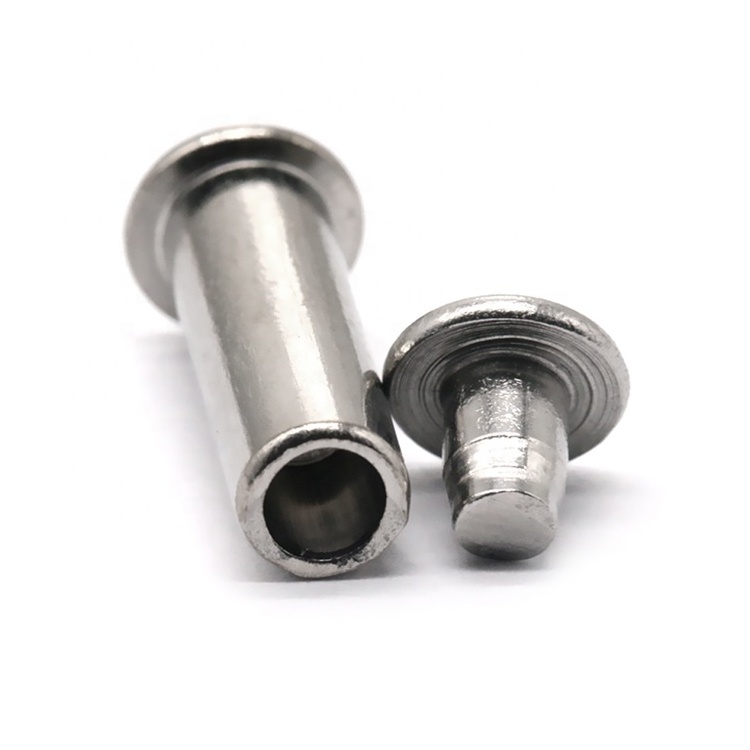 High Quality Factory Remaches 304 Stainless Steel Rivet Flat Head Male and Female Double Cap Rivets