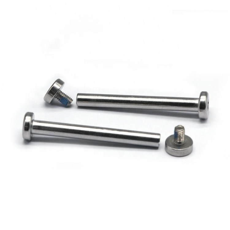 China Custom Made Stainless Steel Hexagon Socket Pan Head Pair Lock Male And Female Screws for Door Fasteners