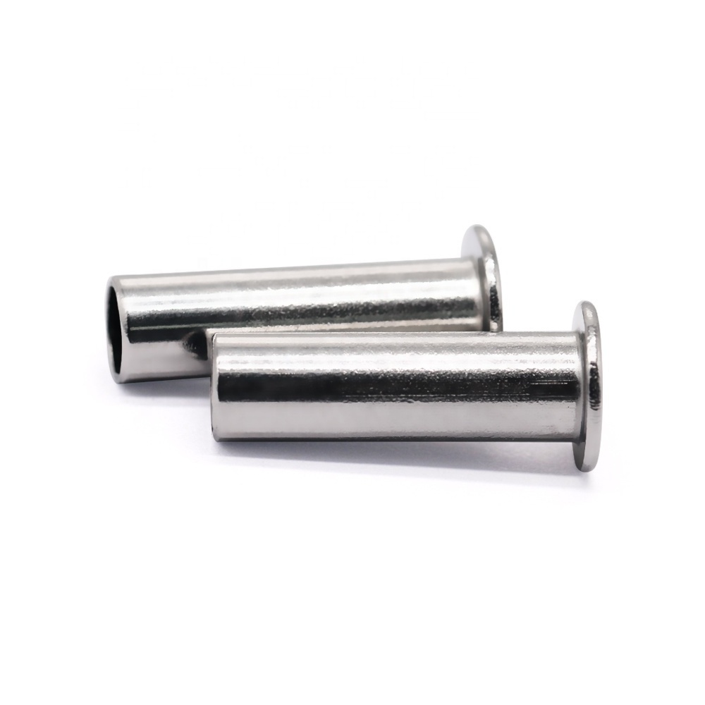 High Quality Wholesale Bright M6 Flat Head Stainless Steel Semi Tubular Rivets For Furniture