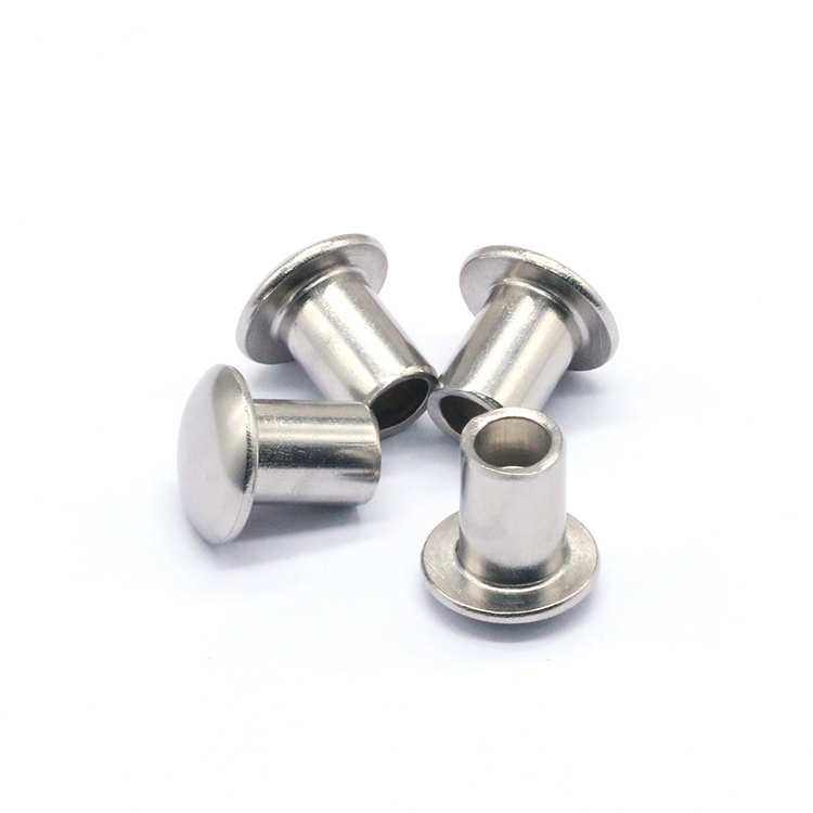 Advanced Technology Custom 304 Stainless Steel Round Head Semi-Tubular Rivets Tubular Rivets