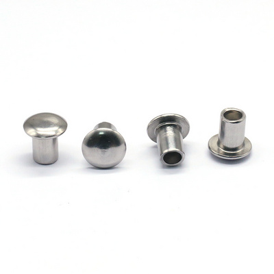 Advanced Technology Custom 304 Stainless Steel Round Head Semi-Tubular Rivets Tubular Rivets