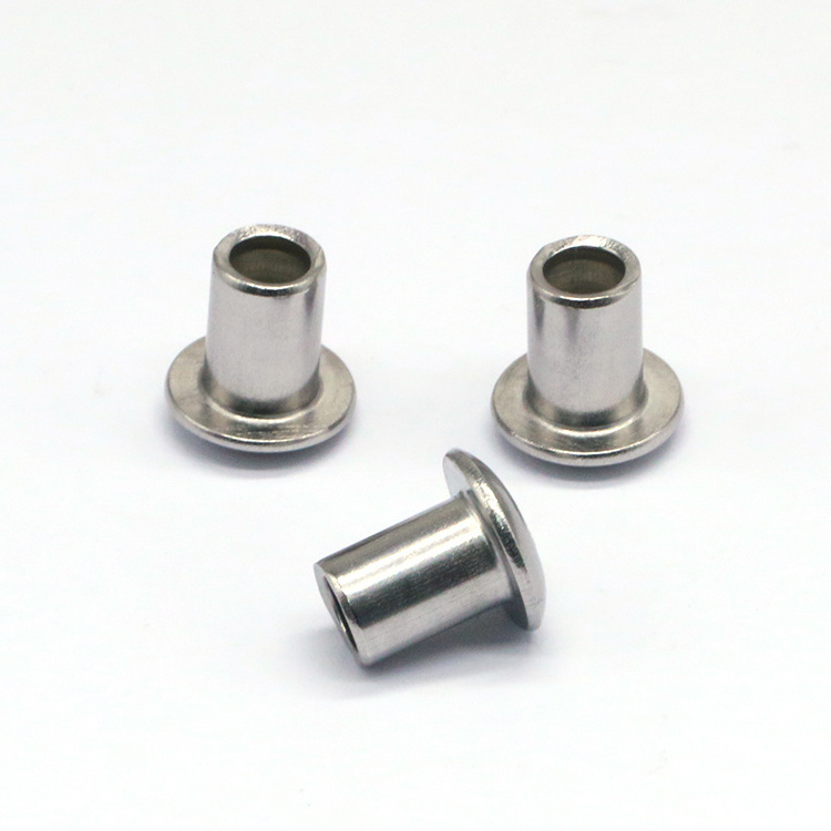 Advanced Technology Custom 304 Stainless Steel Round Head Semi-Tubular Rivets Tubular Rivets