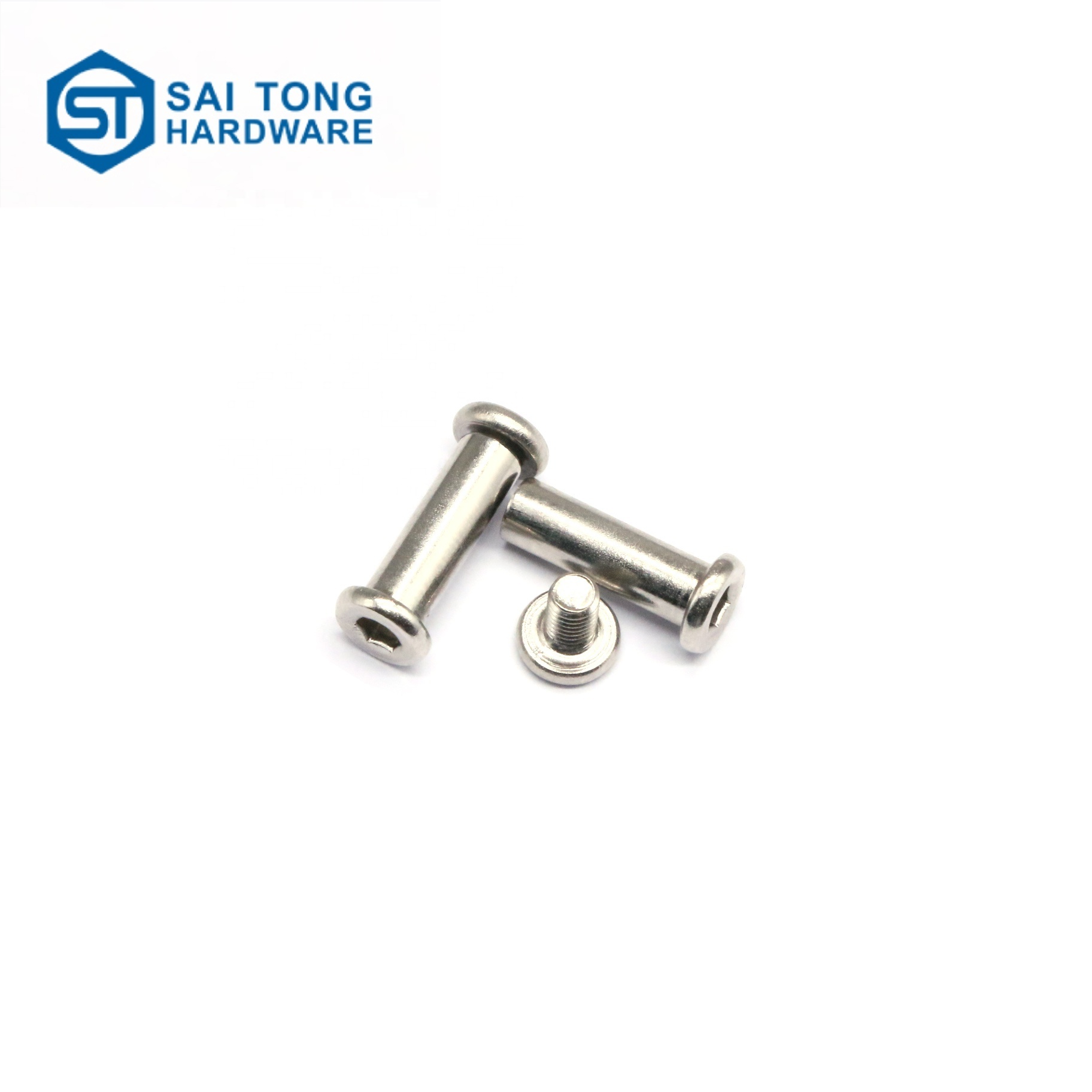 Customized Wholesale 304 Stainless Steel Male and Female Screws Chicago Screws for Fastening