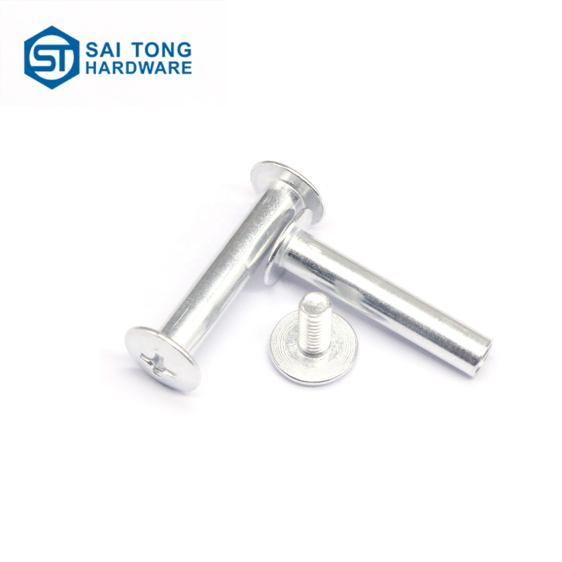 Customized Wholesale 304 Stainless Steel Male and Female Screws Chicago Screws for Fastening