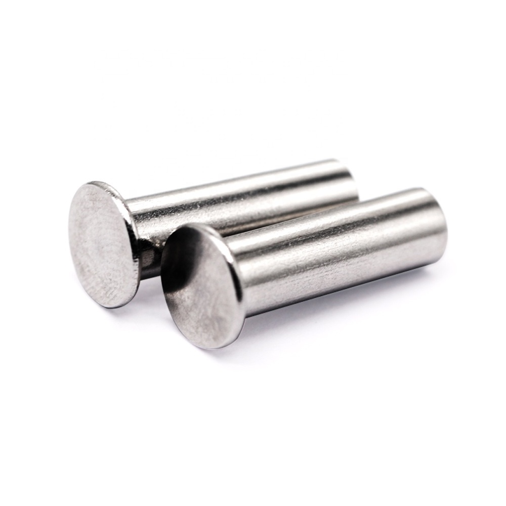 High Quality Wholesale Bright M6 Flat Head Stainless Steel Semi Tubular Rivets For Furniture