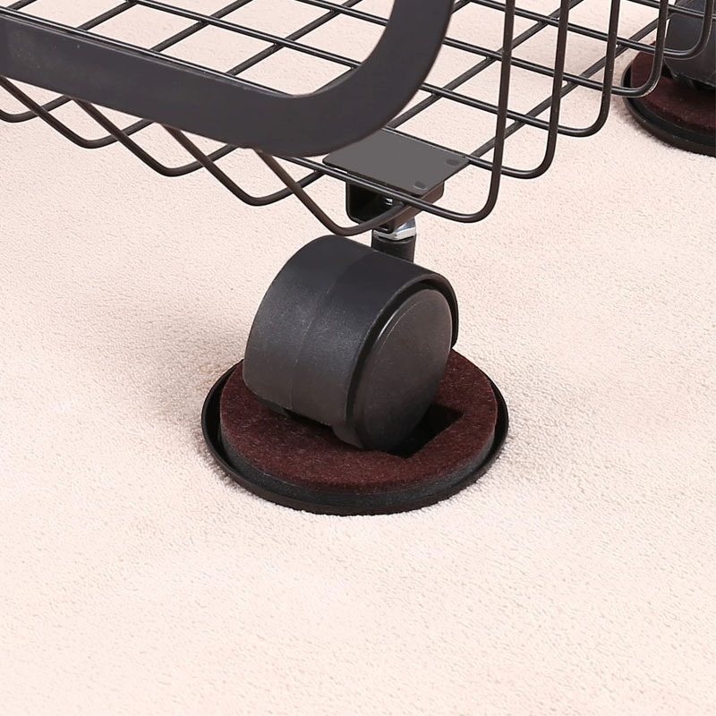 Modern Customized Reusable Brown PU Furniture Caster Acceptable for Kitchen Living Room Appliances for round Carpet Sliders