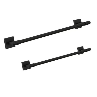 Matte Black Stainless Steel Single Towel Rack with Wall Mounted Towel Rack Toilet Paper Holder for Bathroom black towel bar