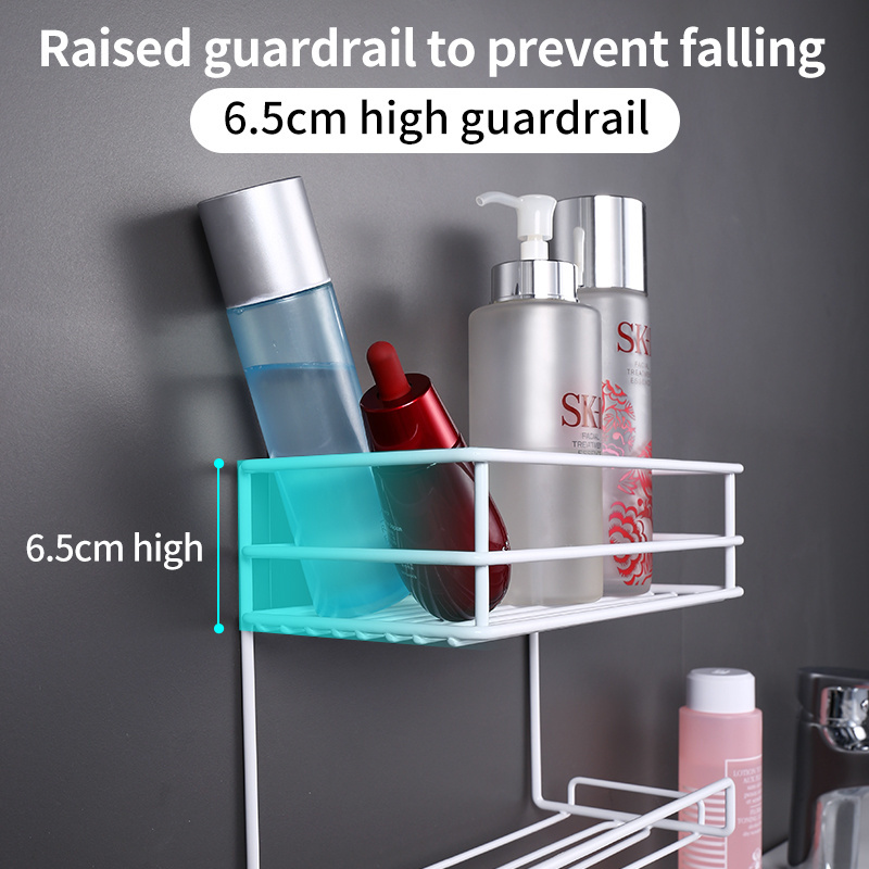 Bathroom Basket Organizer Cornered Suction Bathroom Rack Corner Shelf Rack