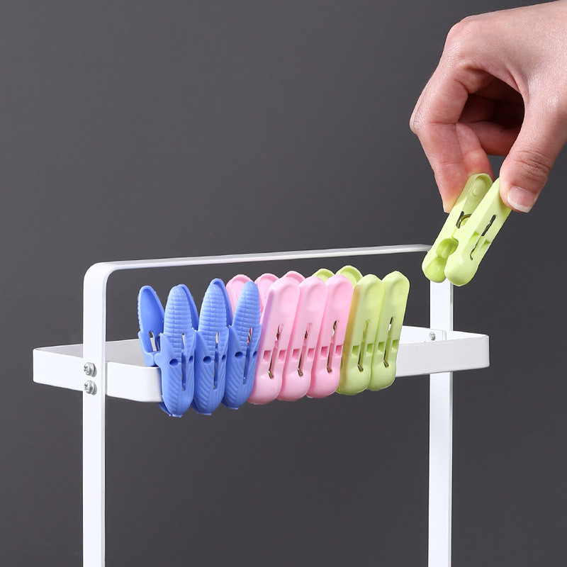 Clothes Hanger Storage Rack Shelves Floor Standing Clothespin Clothes Hanger Organizer Balcony Laundry Room Carbon Steel Home