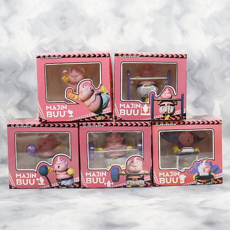 Action Figures Q Version Majin Buu PVC Figure Color Box Dragons Ball Anime Toys Collectible Model Doll Gifts For Kids