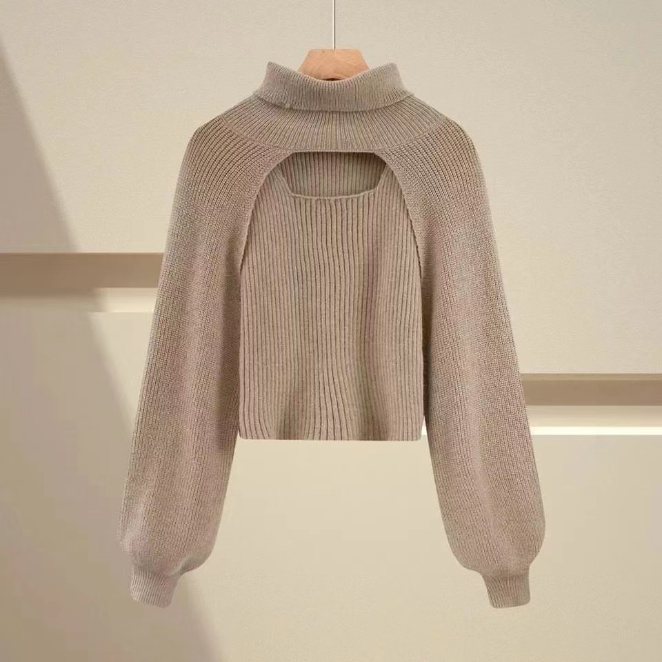 Autumn and winter new fashion turtleneck women's casual pullover knitted top women's sweater