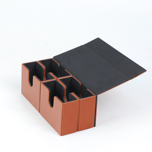 Hot Sell Flap China Factory  Storage Game Cards Case Business Card Collection Box Leather deck box tcg