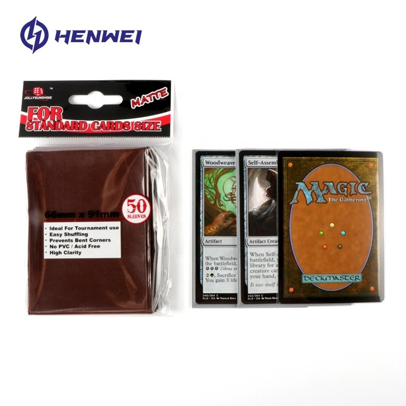 HENWEI Custom Plastic Colorful Board Game Card Protector Sleeves Cover