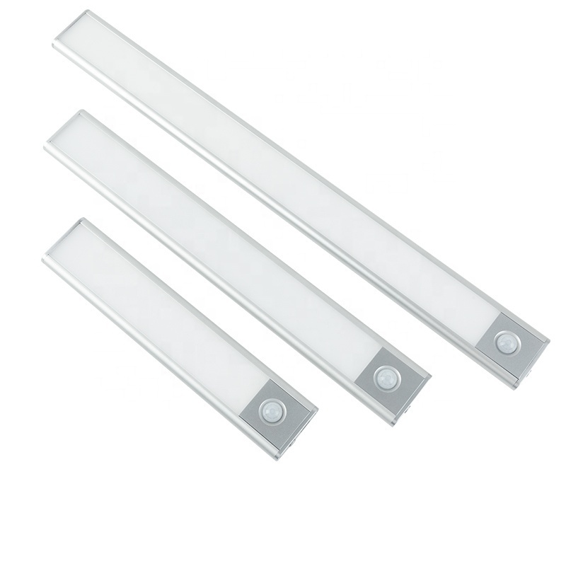 Ultra-Thin 20Cm 30Cm 40Cm Pir Motion Sensor Usb Rechargeable Led Under Cabinet Light