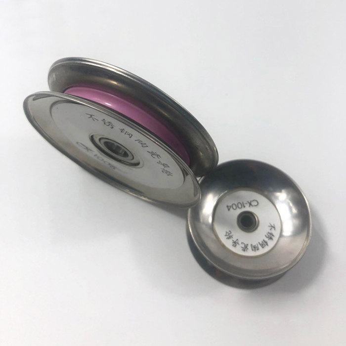 The Textile Industry High Quality Flange Stainless Steel Metal Ceramic Wire Guide Pulley 60*13