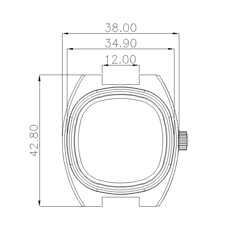 Custom 38mm Luxury Mens Steel Watches Case For NH35 NH36 Movement Wrist Accessories 29mm Dial