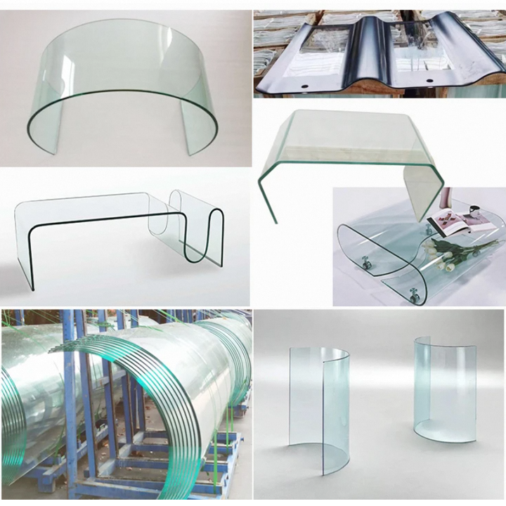 High Temperature Bent Curved Glass Factory Price Clear Glass for Bedroom Office Bathroom Room Decorations