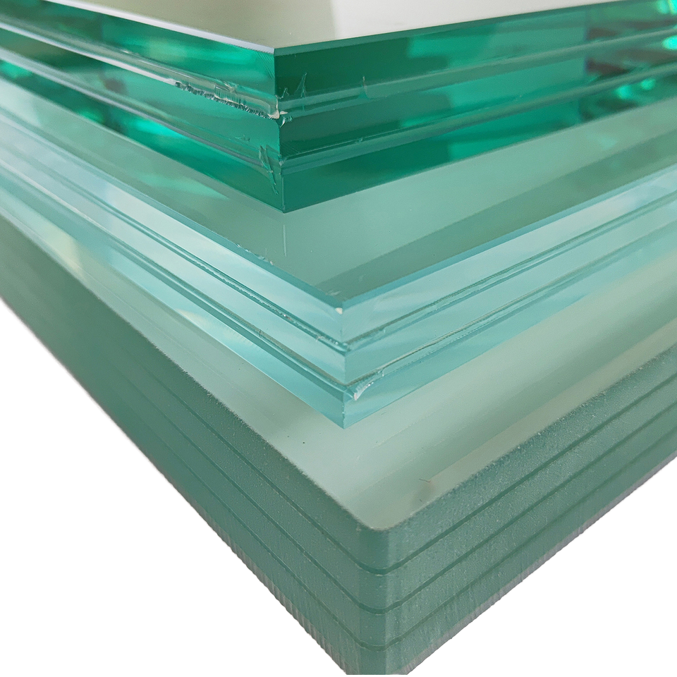 Bulletproof laminated glass panel price for sales high transparency custom safety bullet proof building glass