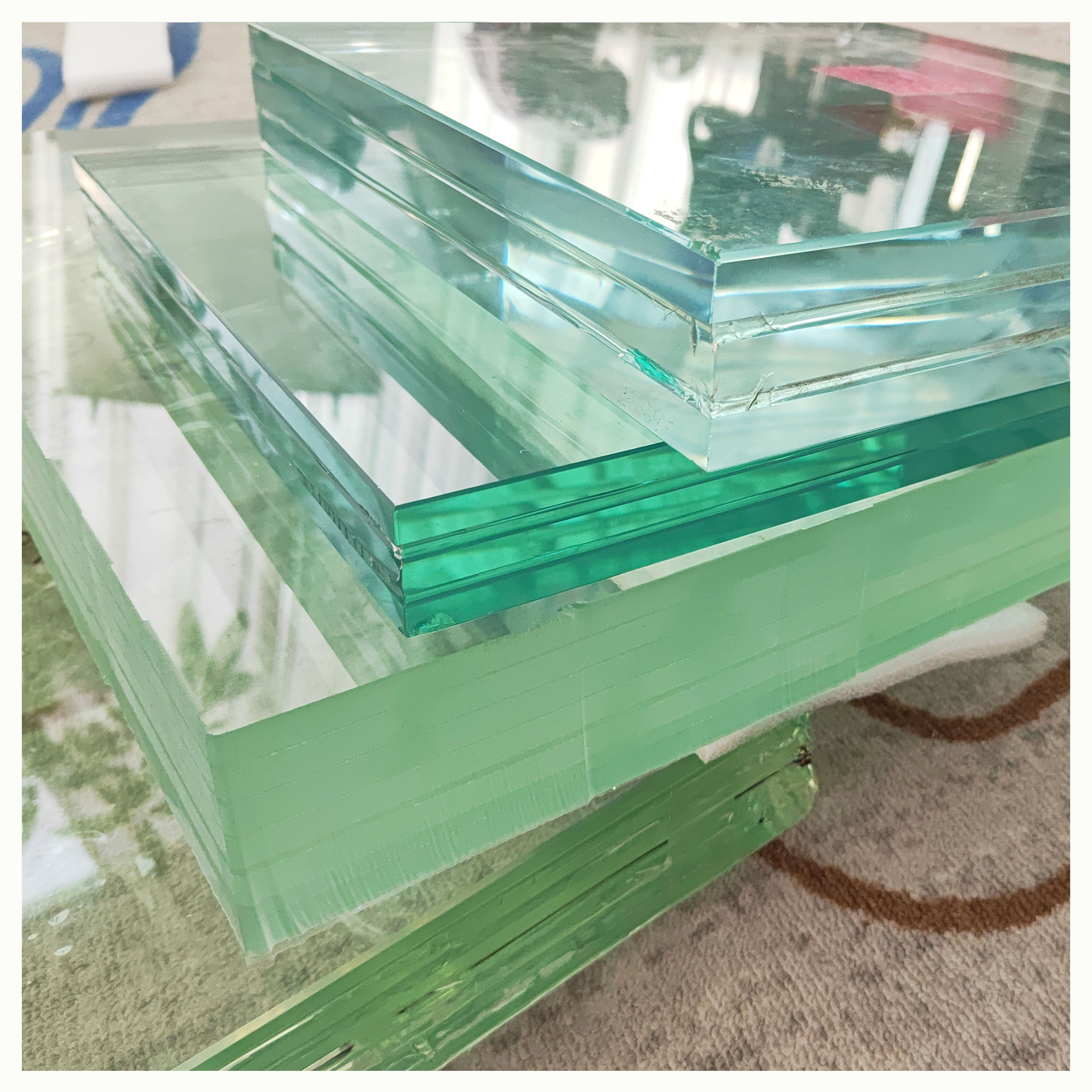 20mm- 100mm frameless safety windshield glass wholesale bullet proof glass armored glass for windows for house