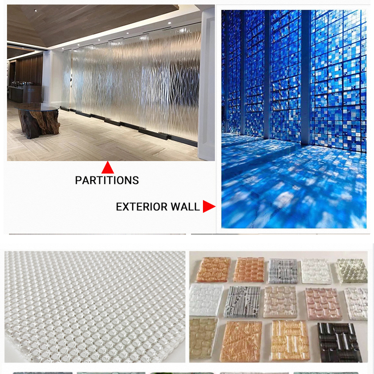 Manufacturers wholesale hot melt glass solid laminated fused glass for building glass for furniture decoration