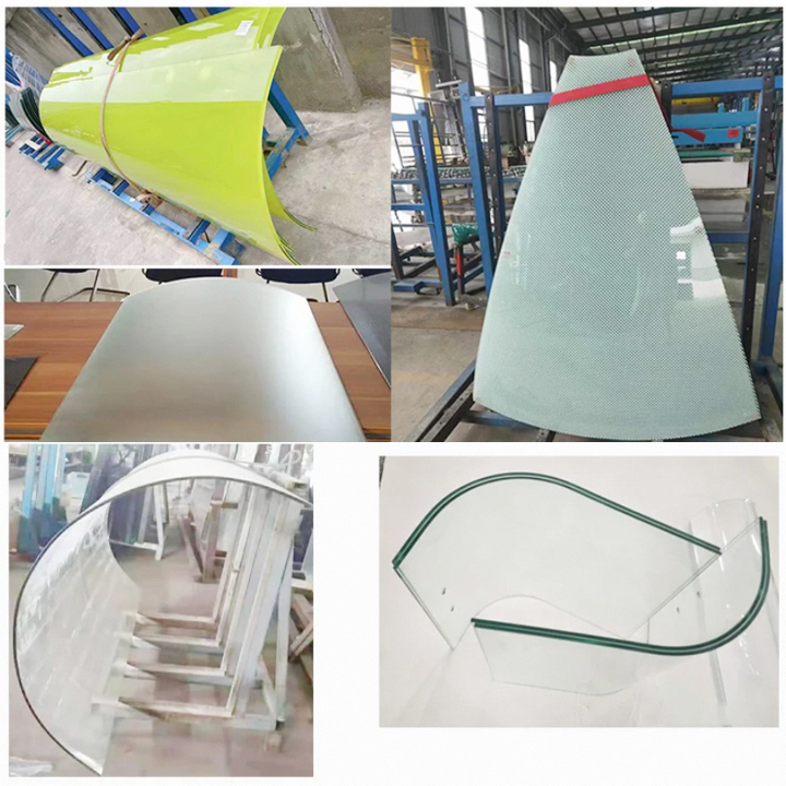 High Temperature Bent Curved Glass Factory Price Clear Glass for Bedroom Office Bathroom Room Decorations