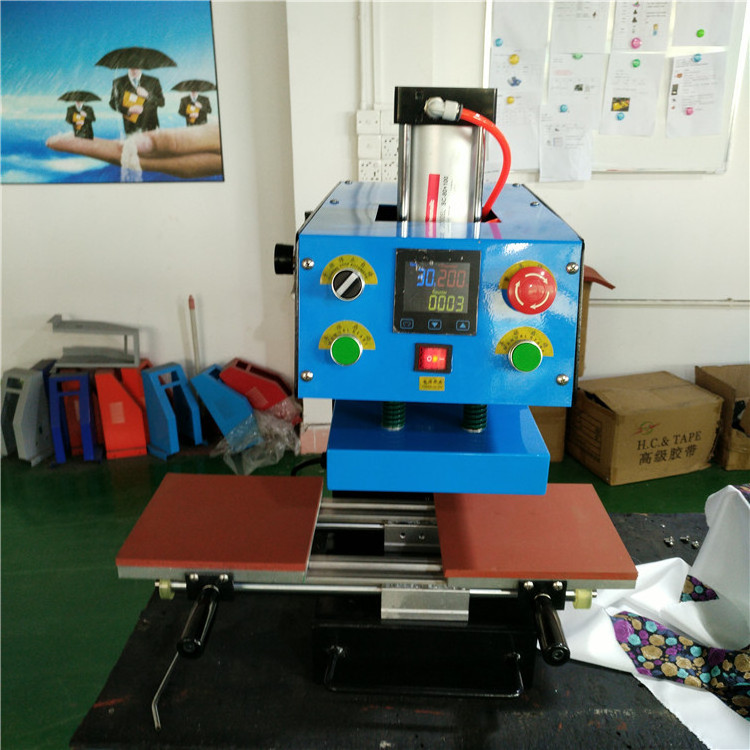 CE certificated MINI pneumatic heat press machine logo leather embossed label printing machine